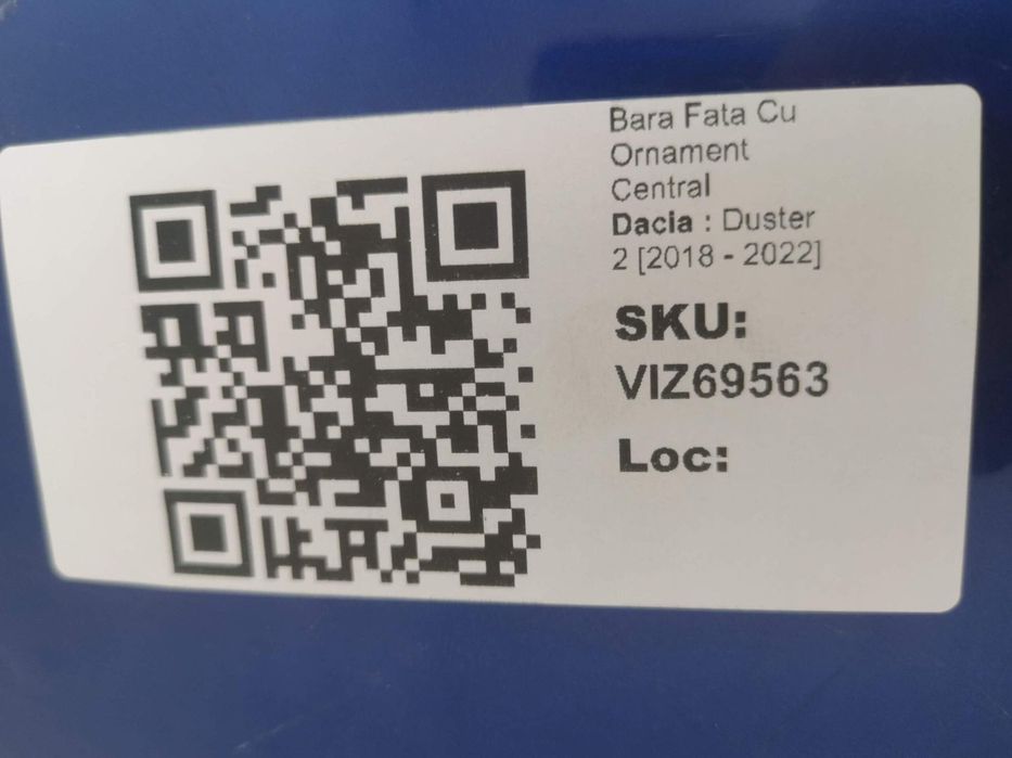 Bara Fata Cu Ornament Central Dacia  Duster 2 2018 2019 2020 2021 2022