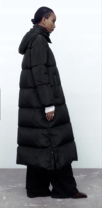 ZARA/ пуховик- анорак длинный женский