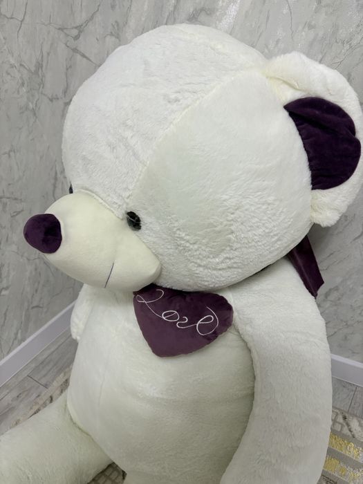 Ақ түсті үлкен жұмсақ аю (180см)