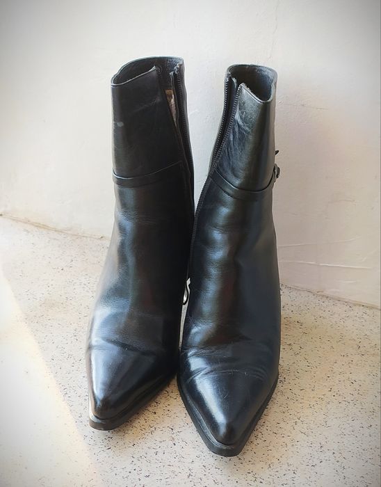 Сапоги женские, кожа