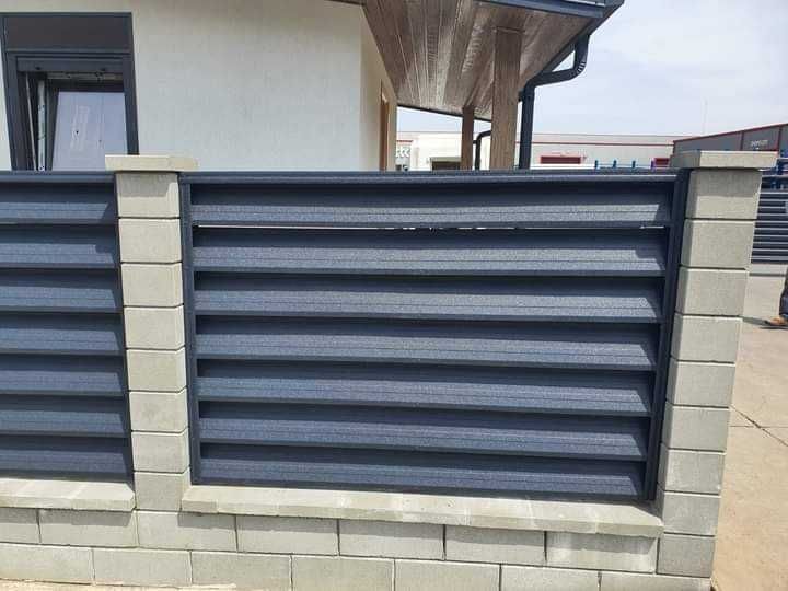 Garduri si porti stil jaluzea, sipca metalica, tabla cutata