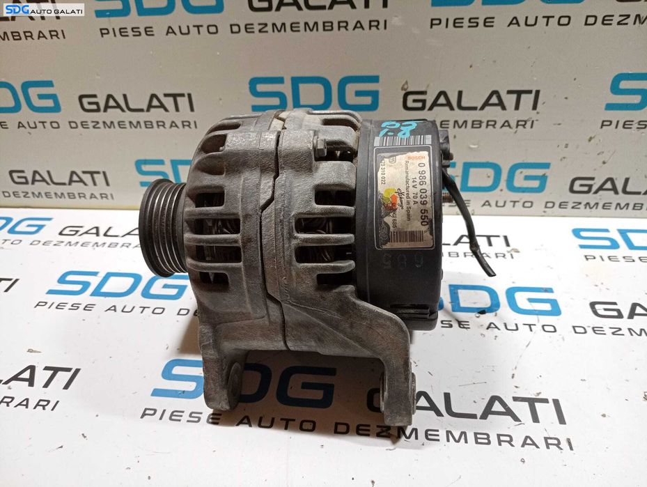 Alternator 70A BOSCH Audi A6 C5 1.8 1998 - 2005 Cod 0986039550 0123310022 [M7437]