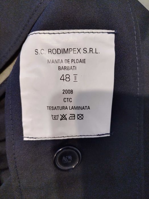 Vând manta de ploaie pompieri ISU, noua mărimea 48/||.