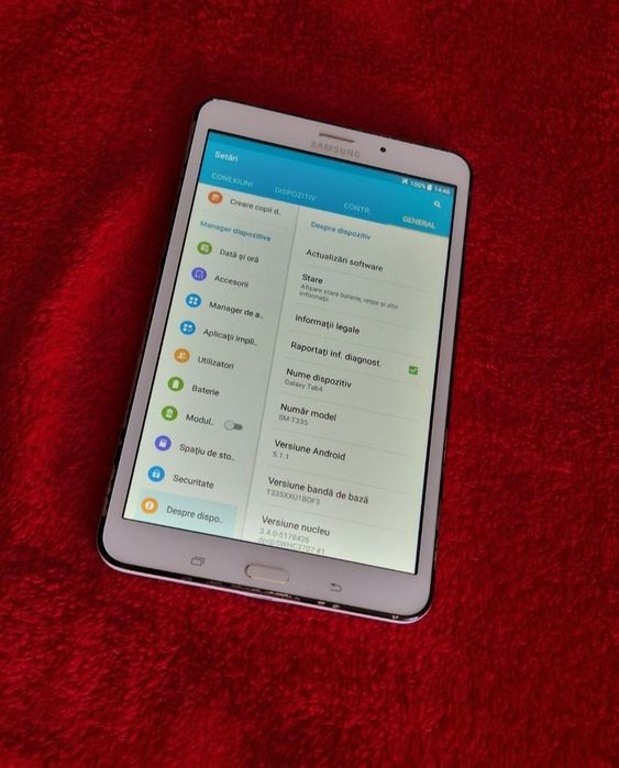 Tableta Samsung. Android 4.4