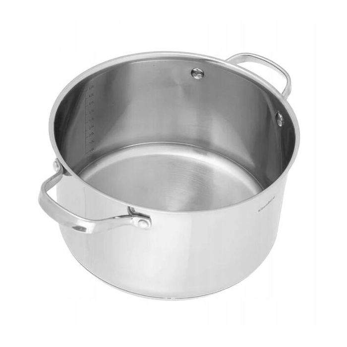 Oala din inox cu capac din sticla, 18cm 2,5litri, compatibila cu toate