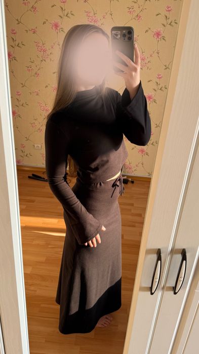 флисовая двойка (юбка + кофта) новая