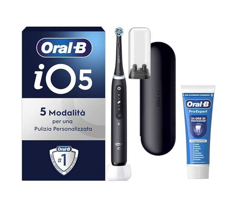 Акумулаторна електрическа четка за зъби Oral-B iO 5N Черна Комплект