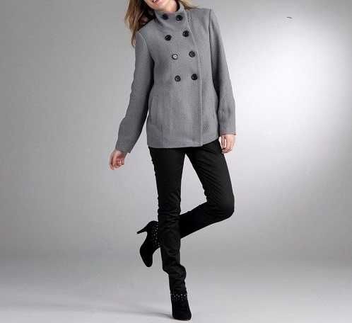 Дамско палто на френската марка Laredoute сиво