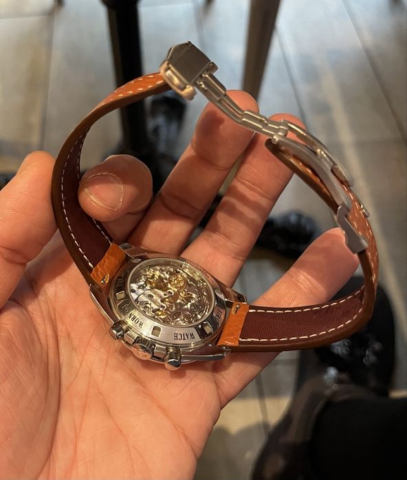 Curea pentru ceas 20 mm din piele premium Epsom lucrata manual - Omega