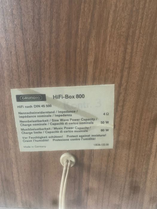 Винтидж тонколони Grundig HiFi-Box 800