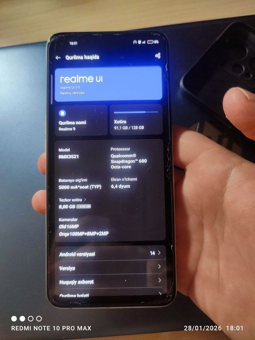 Realme 9 sotiladi 8/128