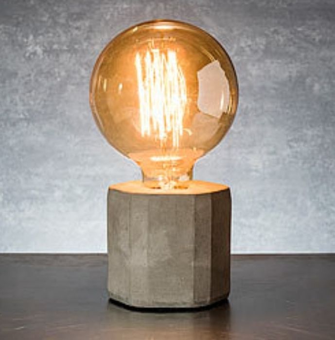 Lampa veioza lampadar ciment beton personalizabil