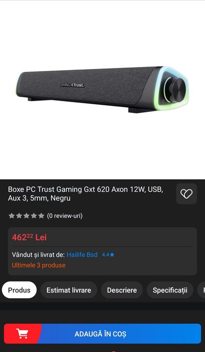 Soundbar Bluetooth pentru TV / PC / Laptop