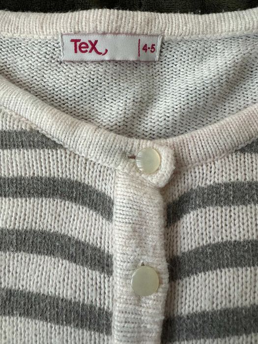 Cardigan roz pal cu dungi gri TEX_4-5 ani