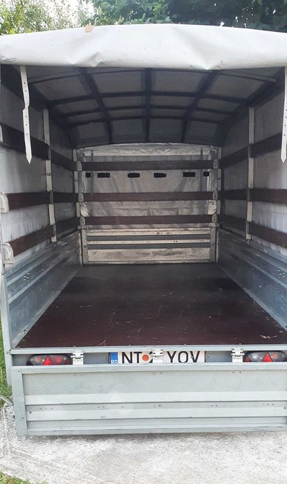 Brenderup S2300 remorca cu axa dubla , schelet si prelata, antibalans