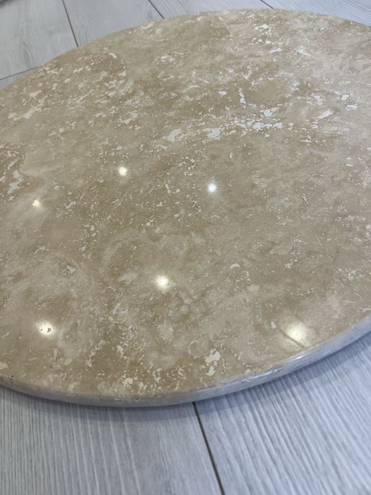 Кръгъл плот за маса от травертин