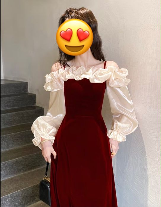 вечерное платье с вырезом