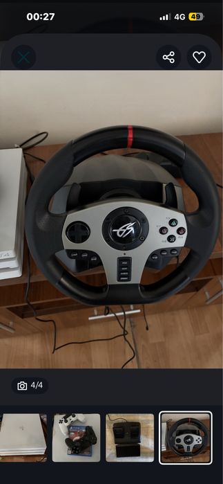Продам пс4про игровой руль