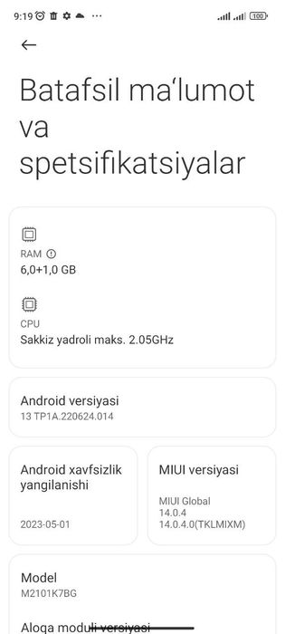 Redmi note 10s 6+3/64GB
