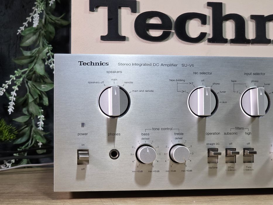 Amplificator TECHNICS SU-V6, vintage hifi integrated DC amplifier, argintiu New class A