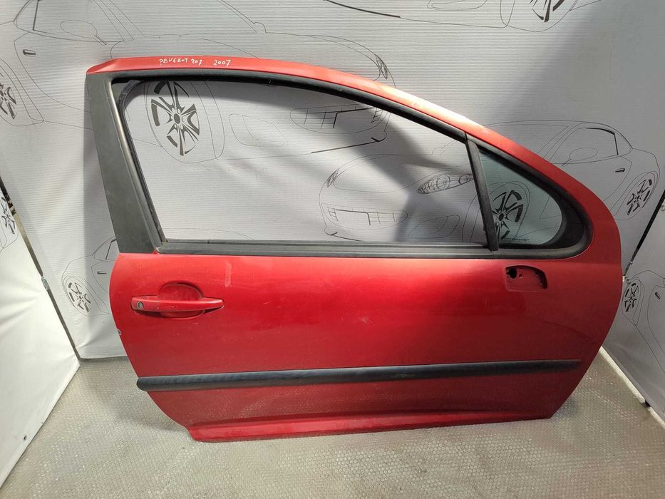 Ușă Față Dreapta Peugeot 207 Hatchback Roșu 2008 / [2006-2013] / 9004AR (3A)