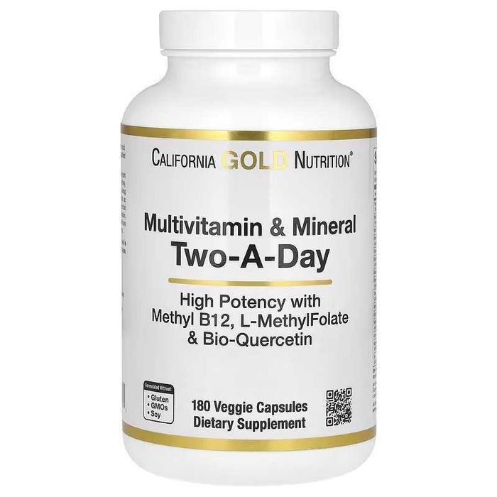 California Gold Multivitamin and Mineral Two-A-Day мультивитамины
