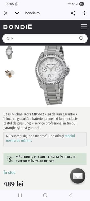 Ceas Michael Kors Blair MK5612 original - stare foarte bună