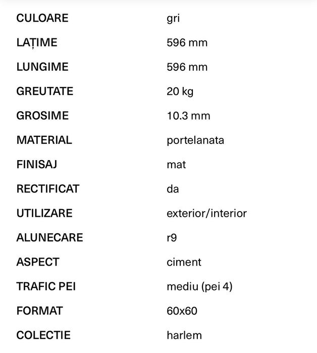Gresie Porcelanosa HARLEM CALIZA L