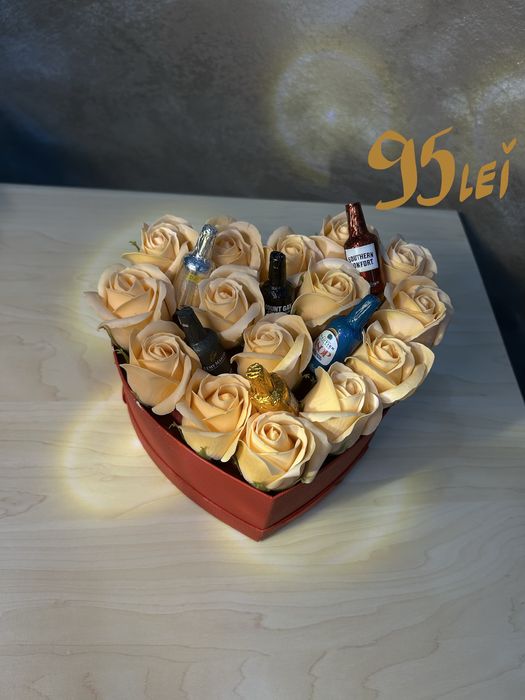 Buchete si aranjamente cu flori, dulciuri si/sau bauturi