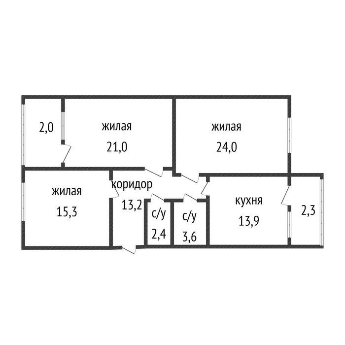 3 комнатная КСК, 100 м2, 58млн!