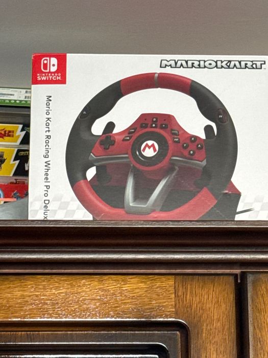 Volan gaming HORI Mario Kart Racing Wheel Pro Deluxe Nintendo Switch 2/Switch/OLED/PC NSW-228U