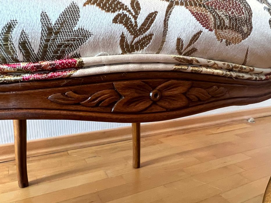 Двойка антикварни кресла Fleurs de Versaille в стил Луи XV