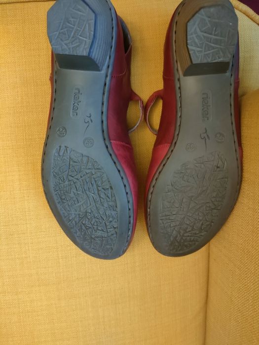 Червени кожени сандали Rieker 39 номер