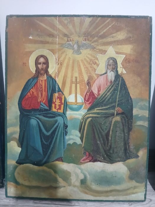 Icoane rusesti din anii 1880 pictura pe lemn.