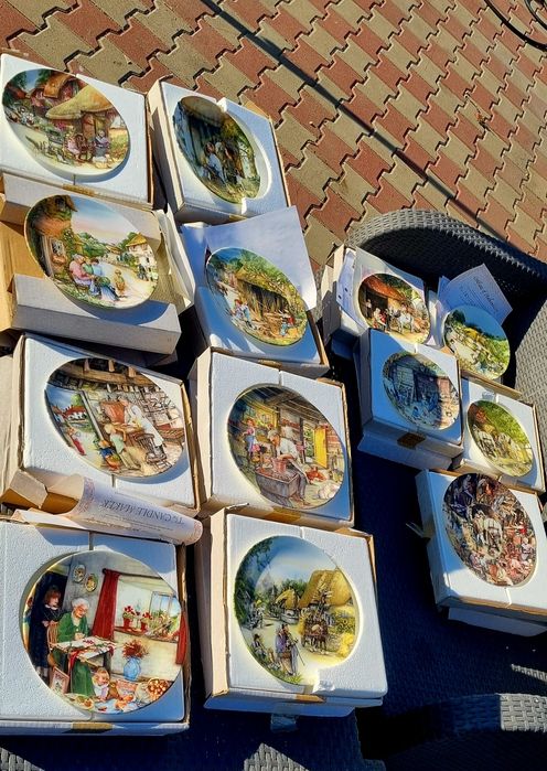 Farfurii decorative set 12 buc portelan