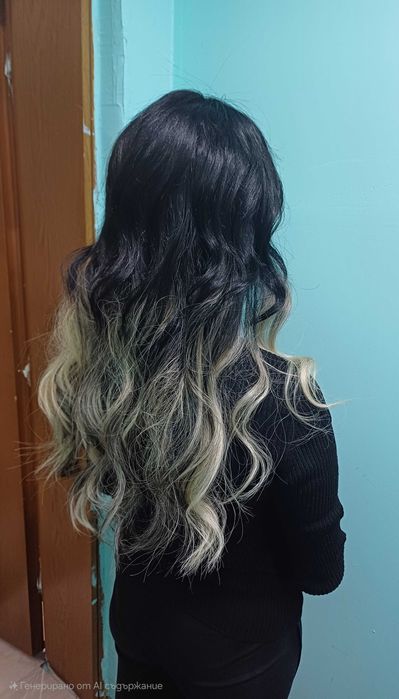 Естествена коса на стикери