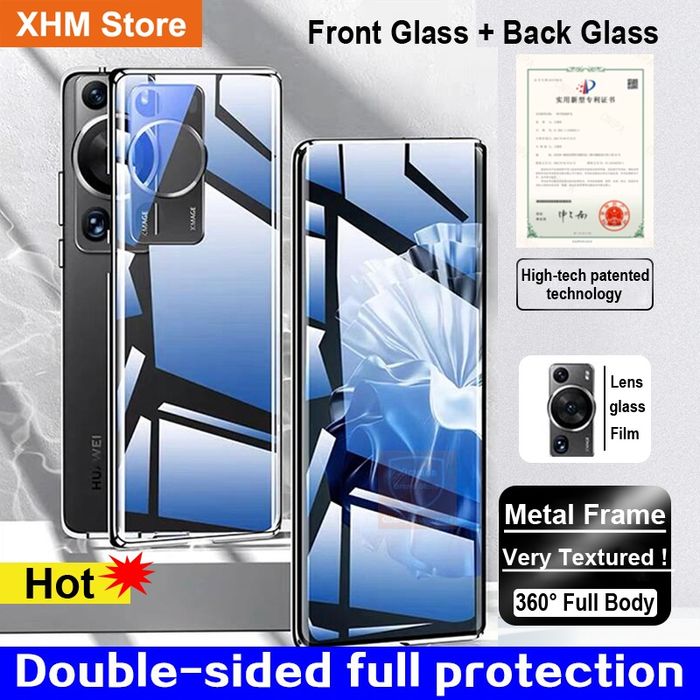 Huawei P60 Pro / Двоен 360 градуса магнитен кейс камера протектор