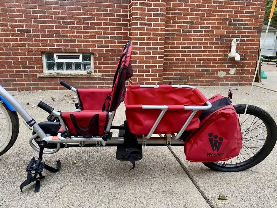 Remorca pt bicicleta 2 in 1, Weehoo iGO with Trailer / max load 55kg / pana la 10 ani / Reglabil inaltime / Cluj