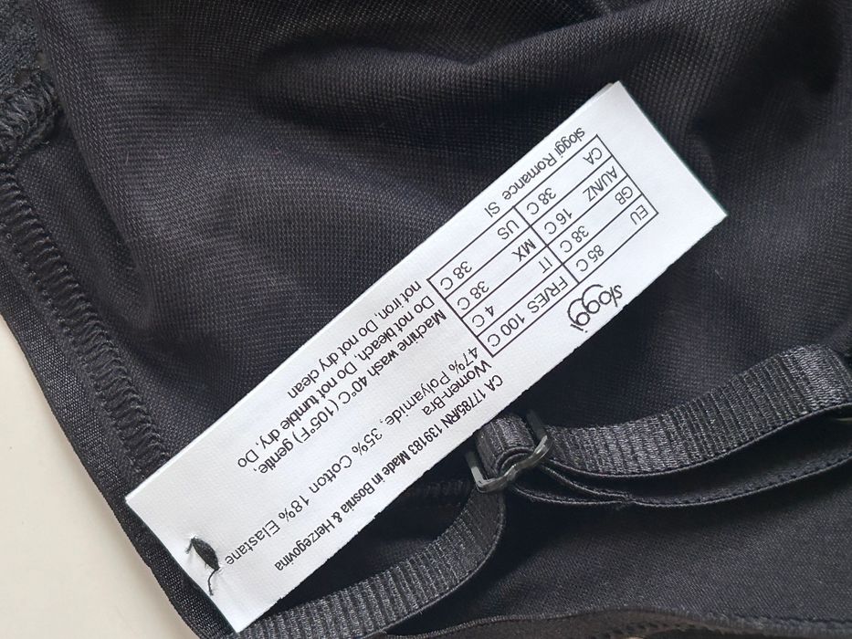 Памучен нов черен бралет/бюстие и бикини