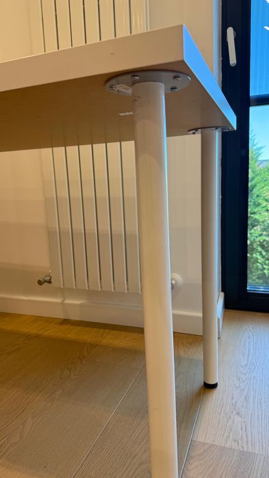 Birou alb, 120 x 60, cu picioare reglabile, IKEA