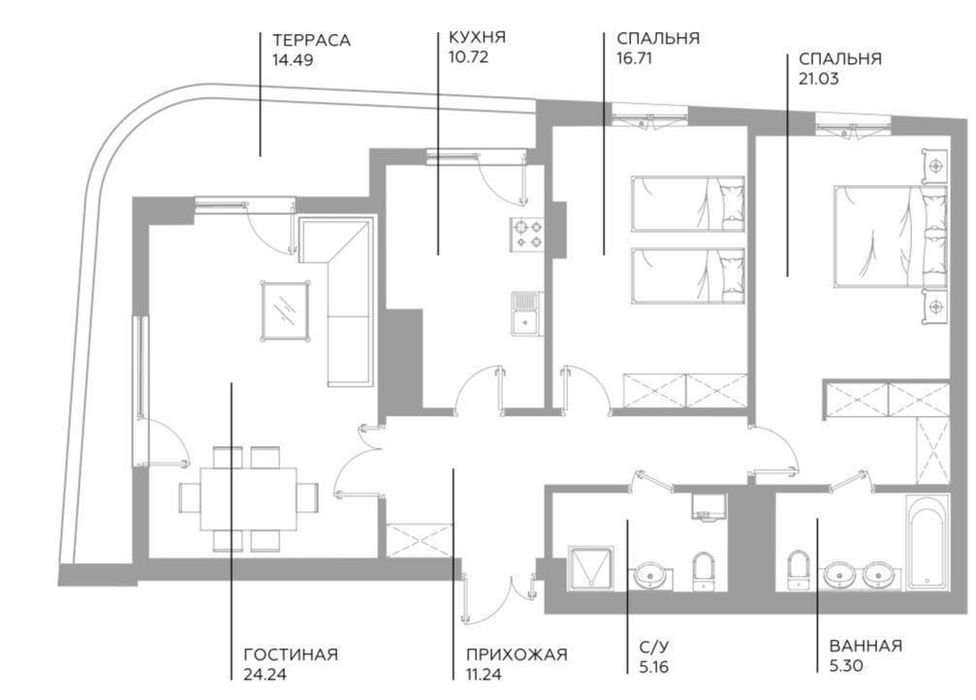 Продается 3в4 ком кв-ра, ЖК Инфинити, ор-р: школа 145 Эфенди, 103,6м²