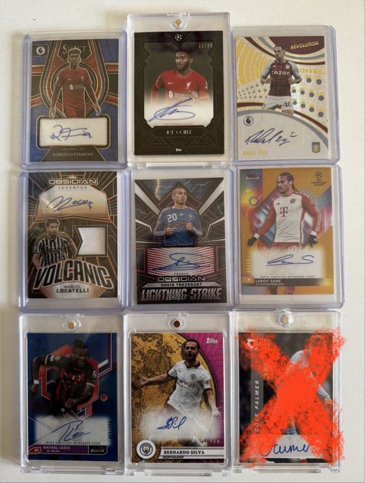 Футоблни карти с автографи auto Topps Panini