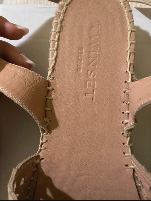 Espadrile crem Twinset