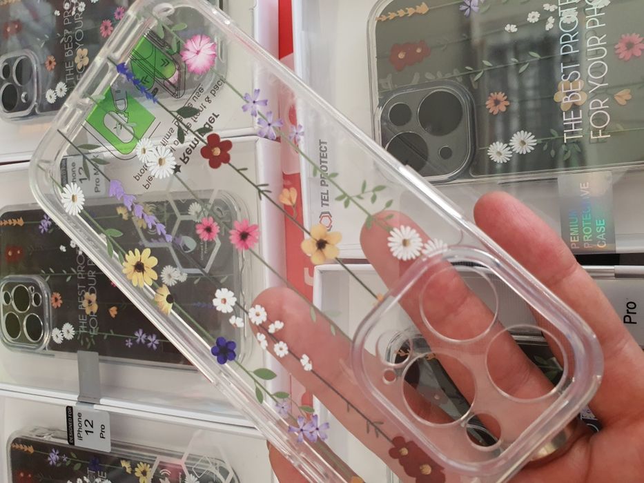 Iphone 12,13,14,12 Pro,12 Pro Max,13 Pro,14 Pro  луксозен гръб с цветя