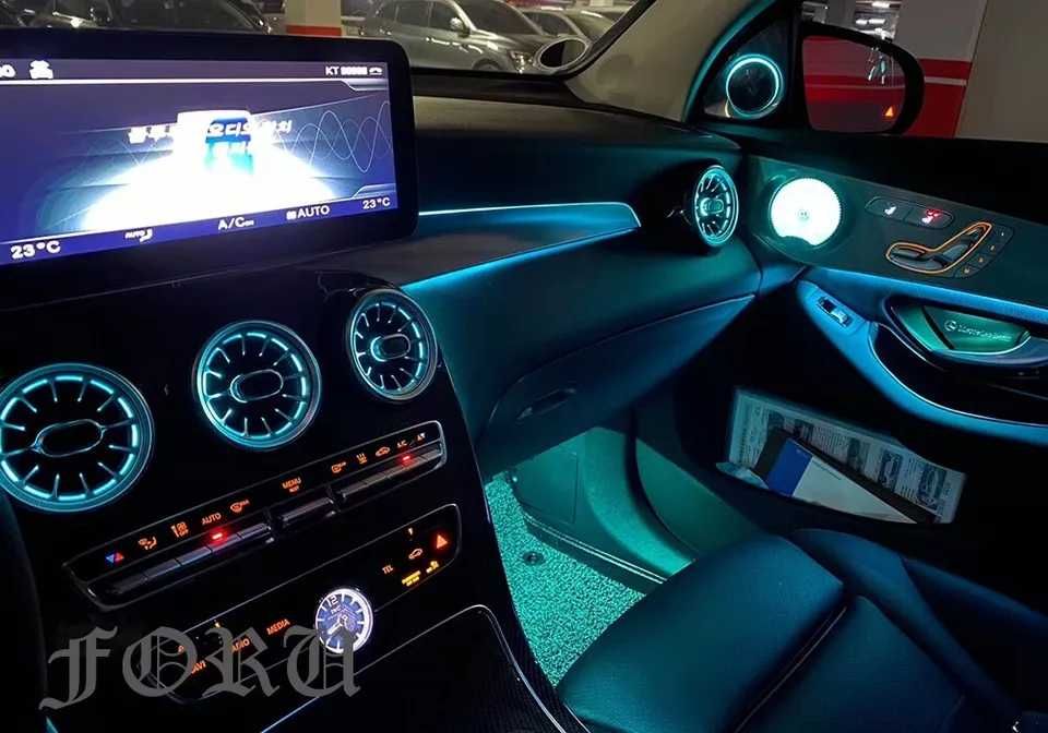 Set Grile Guri Ventilatie Aer Clima Lumini Led C Class W205 GLC X253