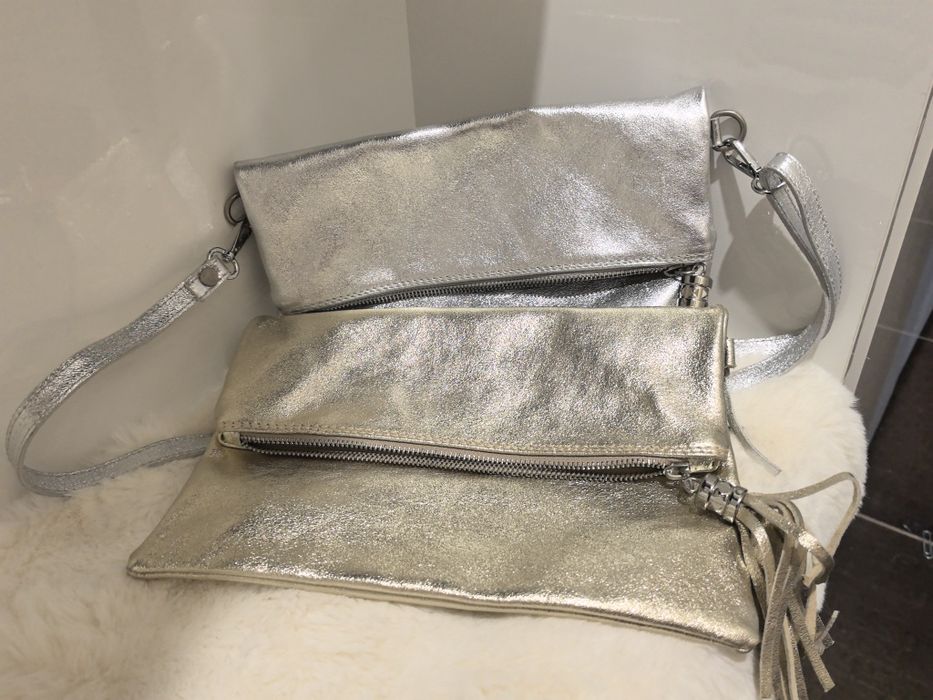 Чанта за повод златна и сребърна