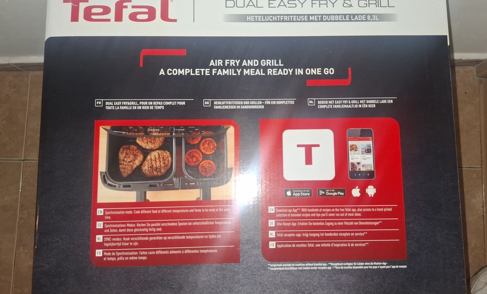 Friteuza dubla cu aer cald Tefal