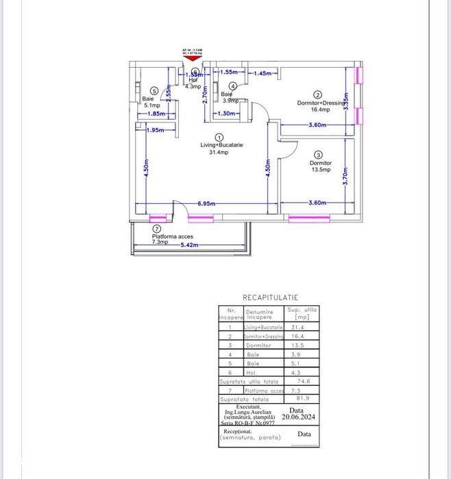 Apartament 3 cam 82MP util|MTM-Rond Pipera-Aviatiei |LOC PARCARE SUBTE