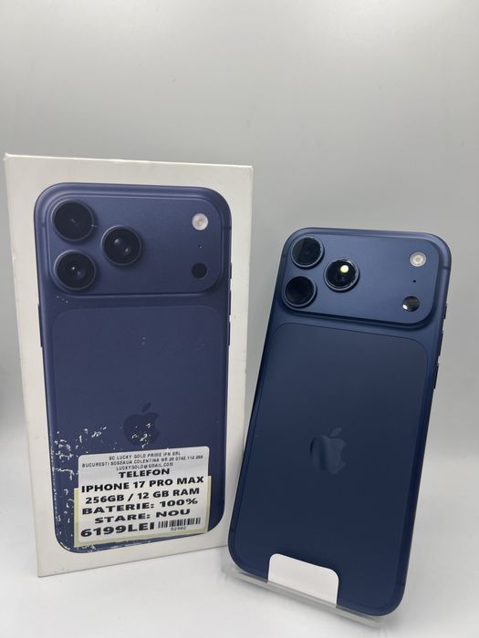 Iphone 17Pro Max 256GB  100%Baterie 0Cicluri Garantie #52902