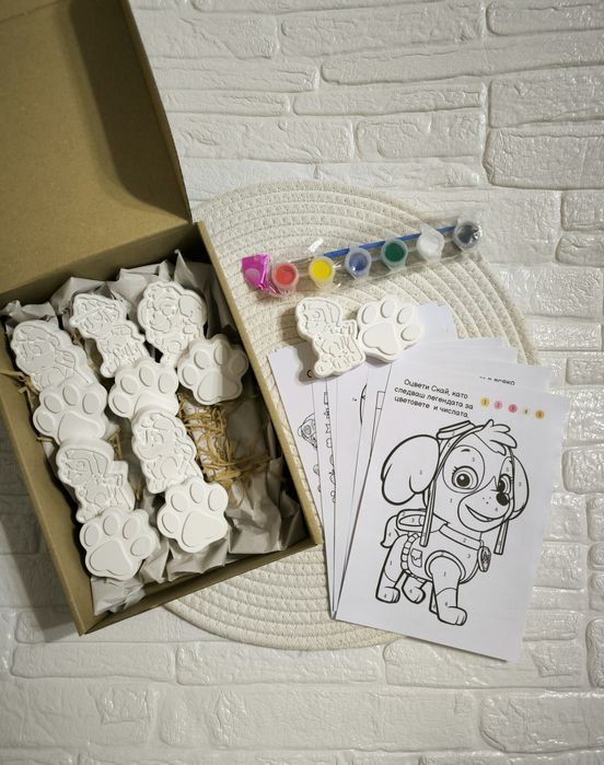 Творчески комплект за оцветяване керамични фигурки Пес Патрул Paw Patr